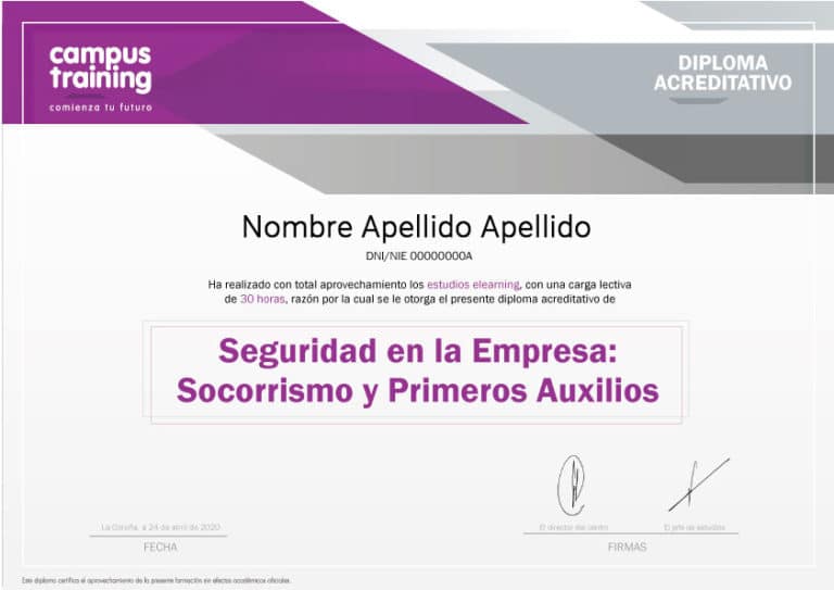 Diploma del Curso de Chapa y Pintura